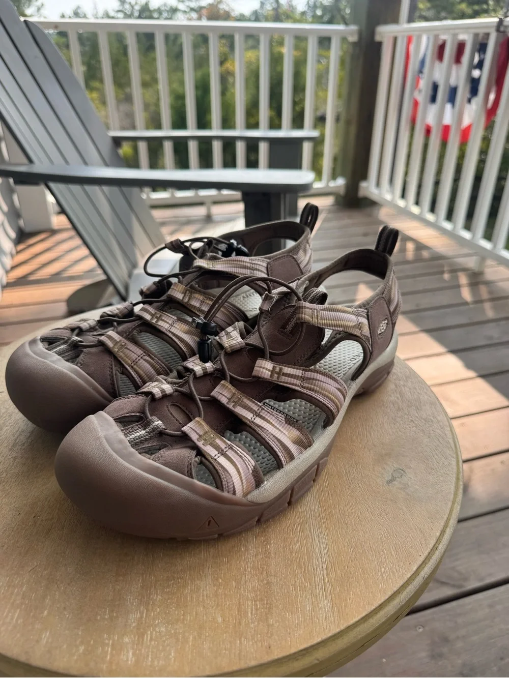 KEEN Newport H2 Men's 14 Brown Plaid Waterproof Sandals NWOT
